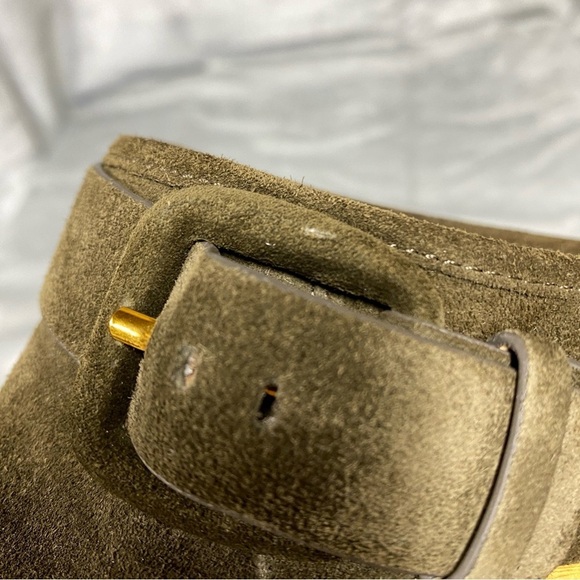 Veronica Beard Dacey Suede Mule Heel Green Size 6.5M - Picture 6 of 12